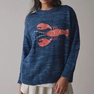 Urban Outfitters BDG Kurt Lobster Graphic Distressed Sweater Small